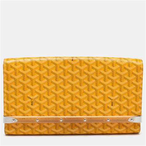 goyard yellow clutch|Goyard envelope clutch.